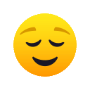 A face with a sign of relief.